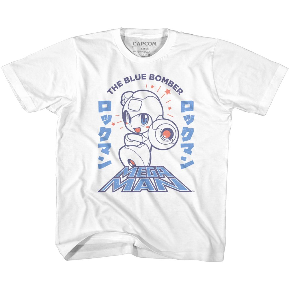 MEGA MAN Kids T-Shirt, MEGAMAN BLUE BOMBER