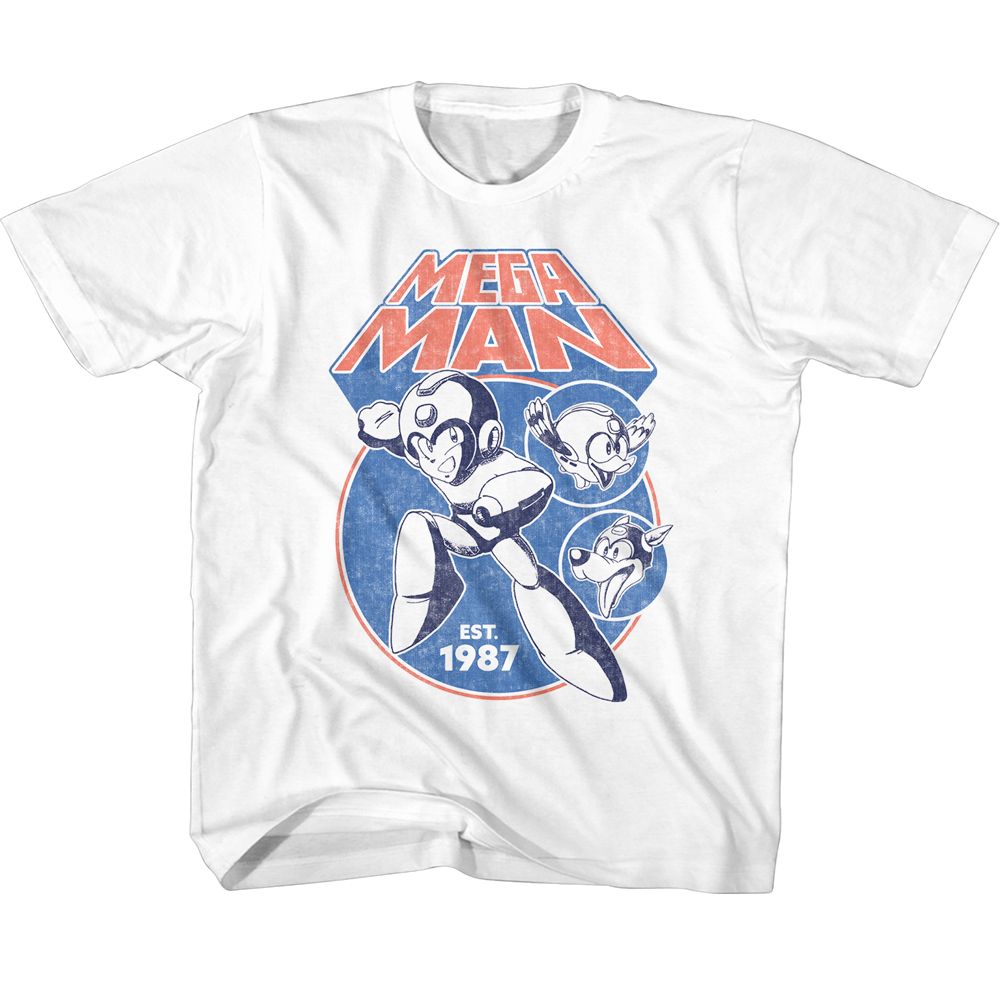 MEGA MAN Kids T-Shirt, MEGAMAN MEGA CIRCLES