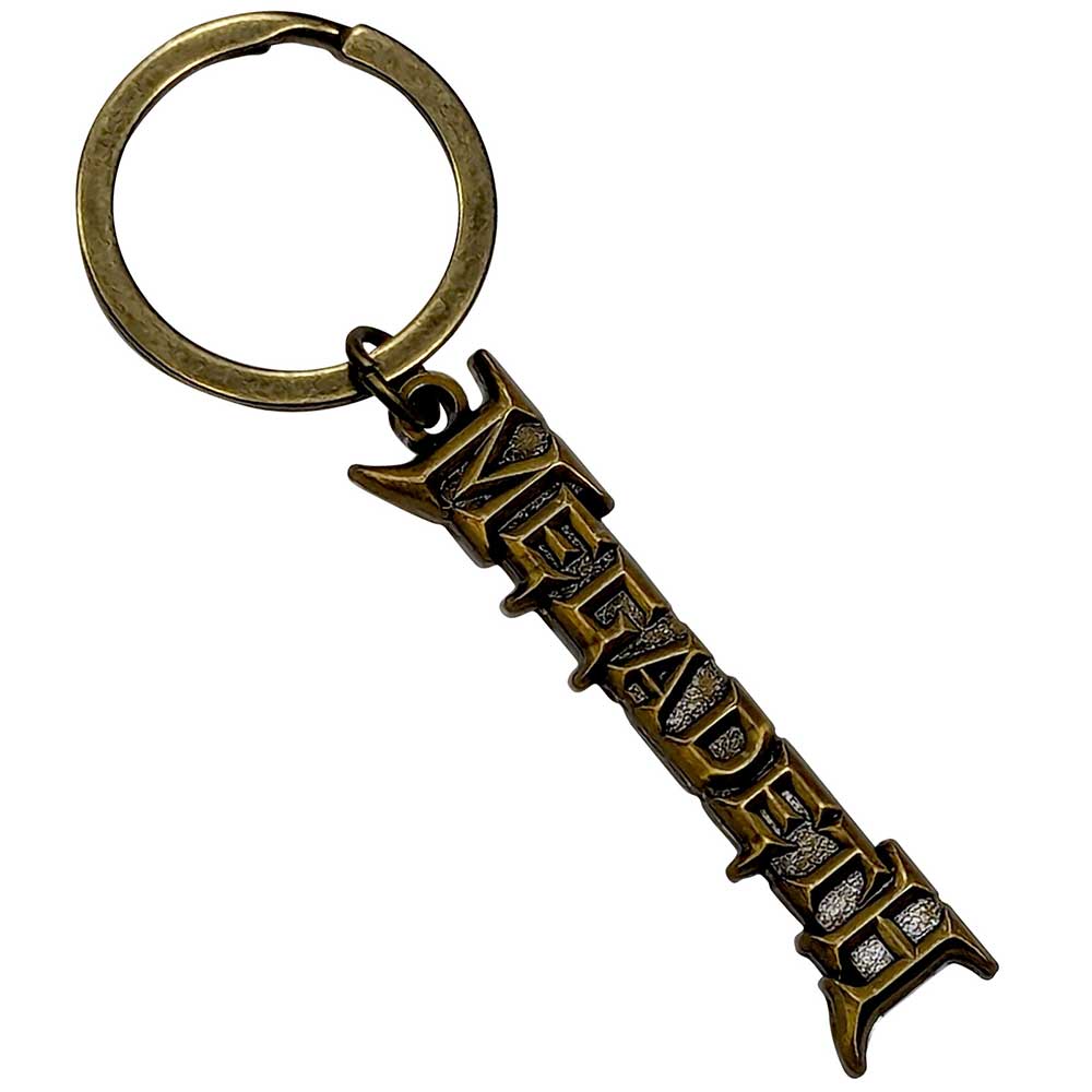 MEGADETH Keychain, Gold Logo V2