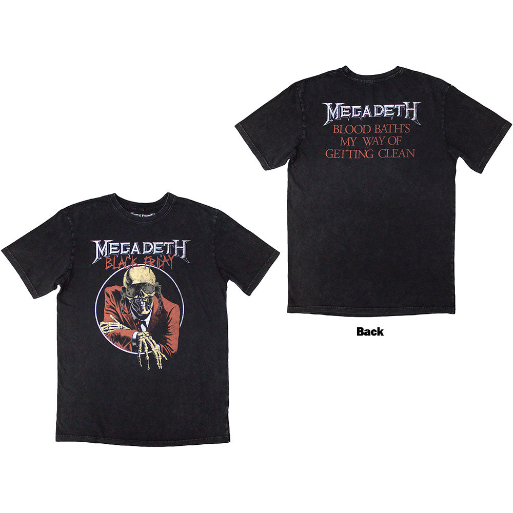 MEGADETH Stone Wash T-Shirt, Black Friday