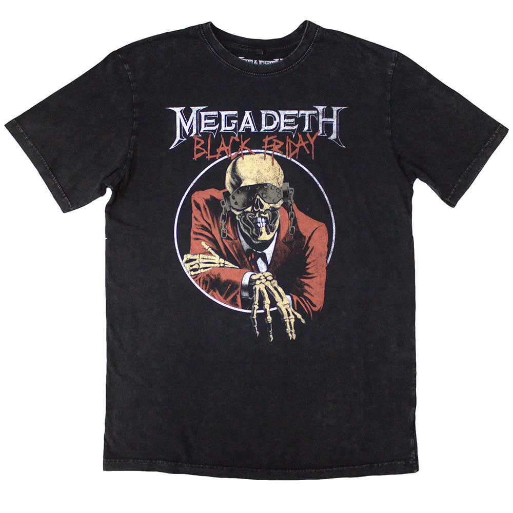 MEGADETH Stone Wash T-Shirt, Black Friday