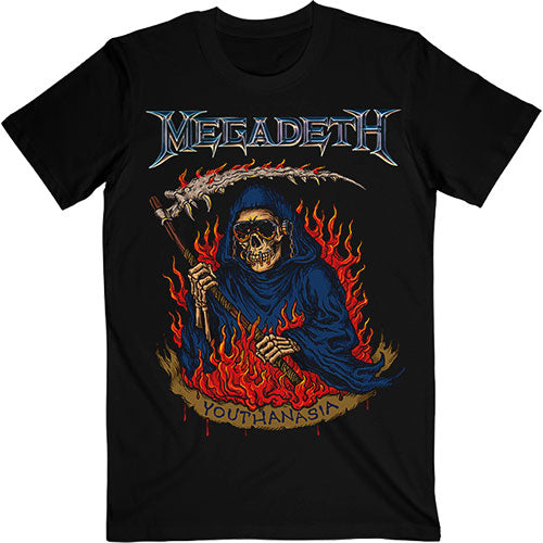MEGADETH Attractive T-Shirt, Youthanasia Flames