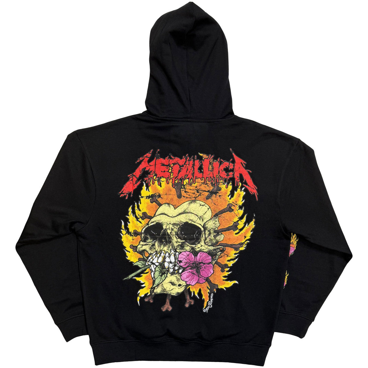 METALLICA Attractive Hoodie, Flower Skull