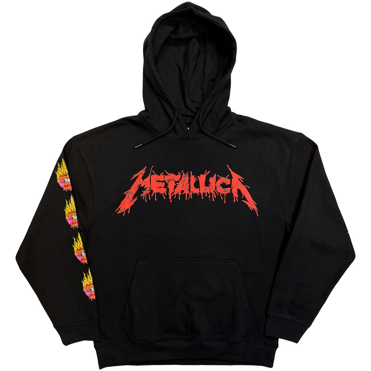 METALLICA Attractive Hoodie, Flower Skull
