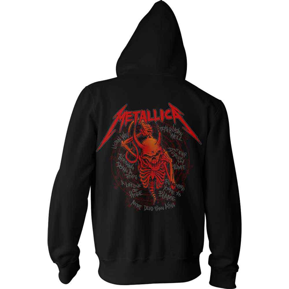 METALLICA Attractive Hoodie, Skull Screaming Red