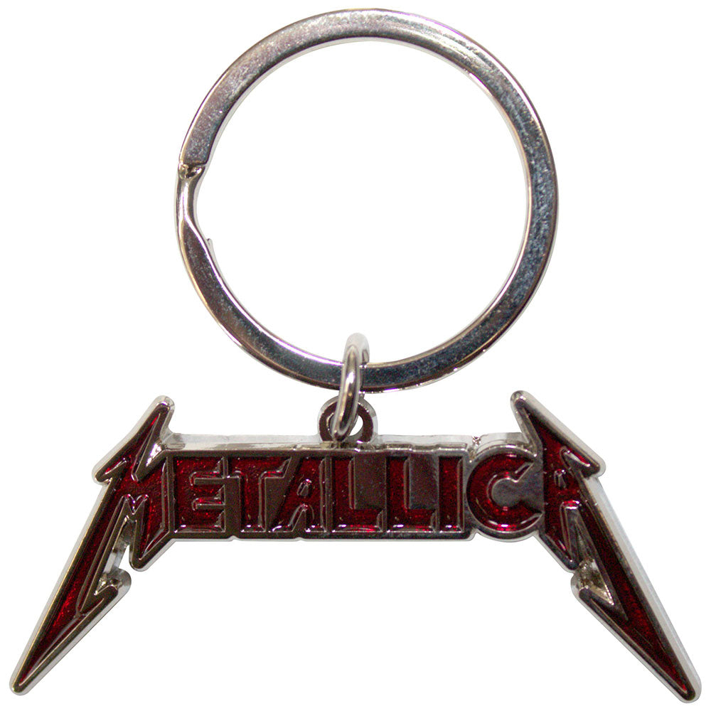 METALLICA Keychain, Bright Red Logo