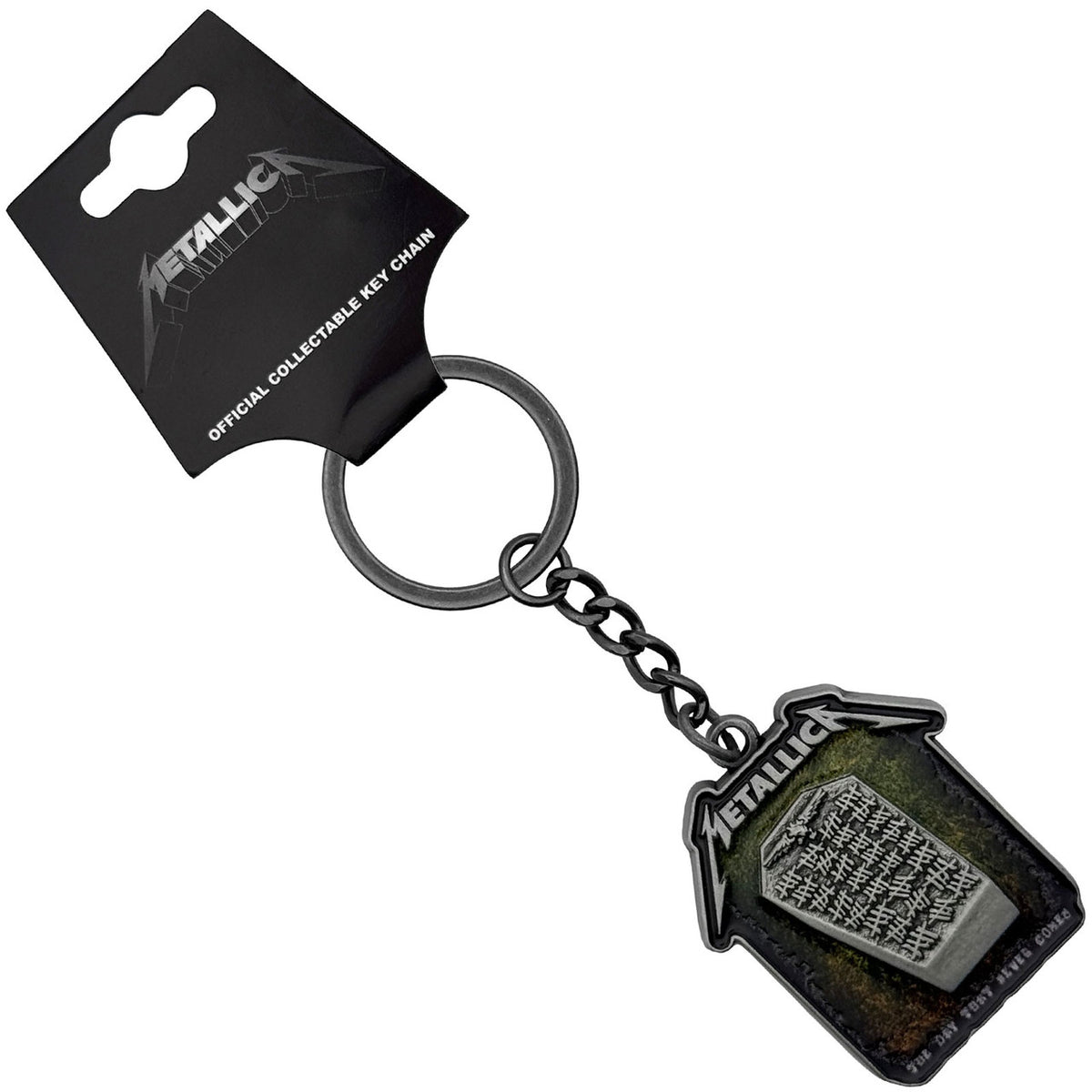 METALLICA Keychain, Never Die Tombstone