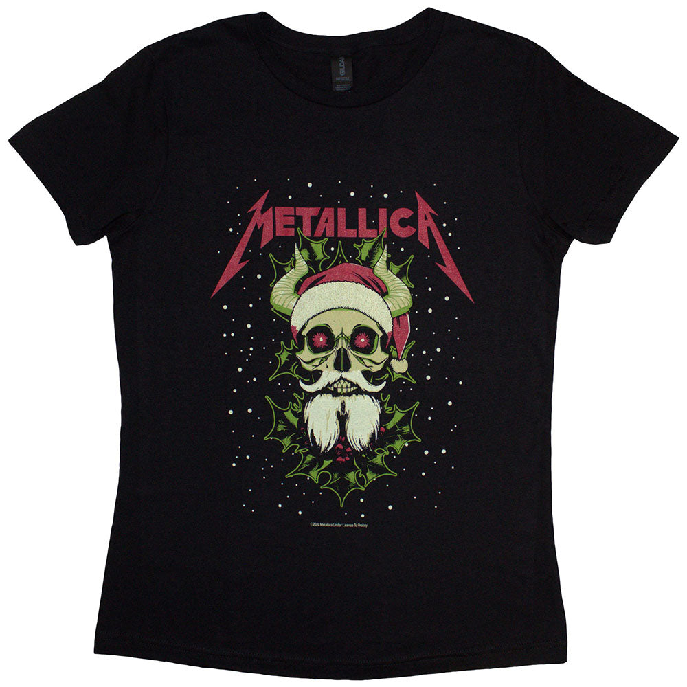 METALLICA T-Shirt for Ladies, Santa Horns