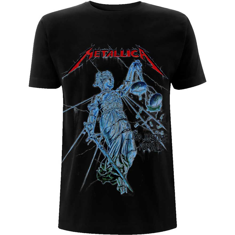 METALLICA Attractive T-Shirt, Blues Justice