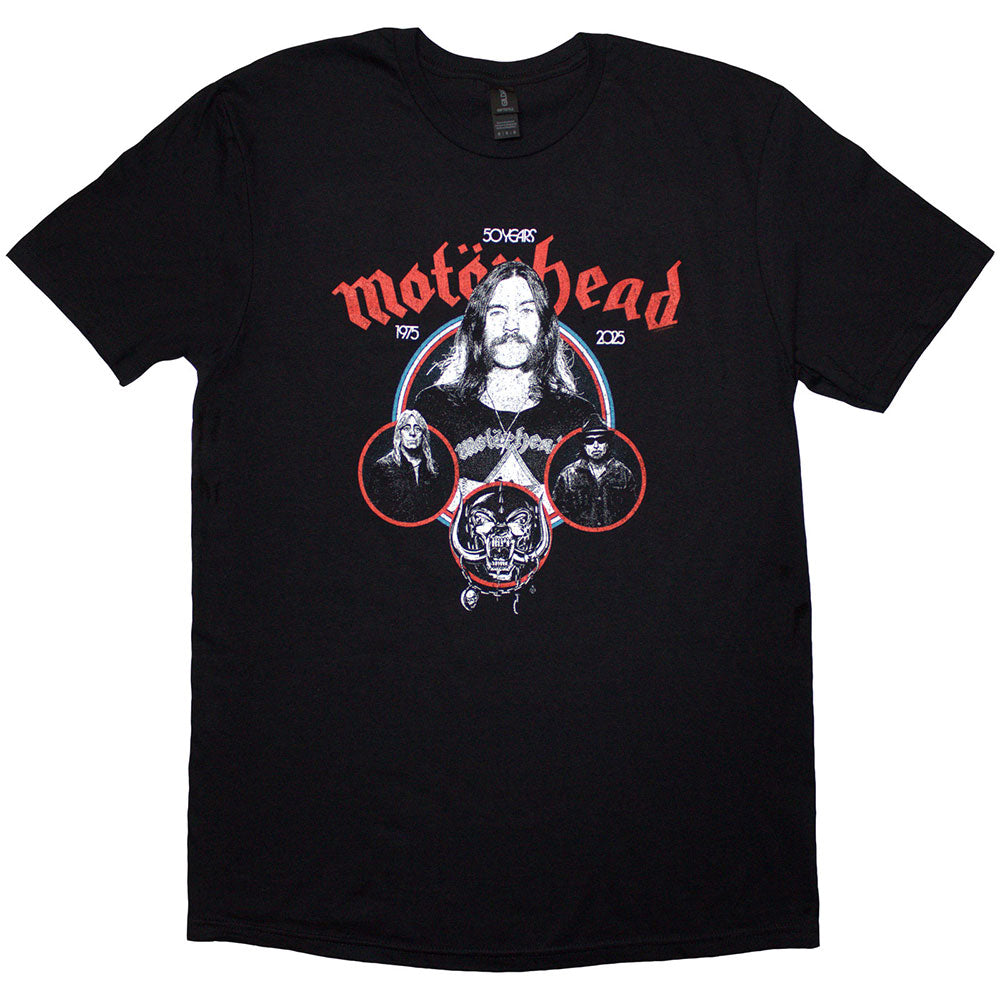 MOTORHEAD Attractive T-Shirt, 50 Years Band Circles