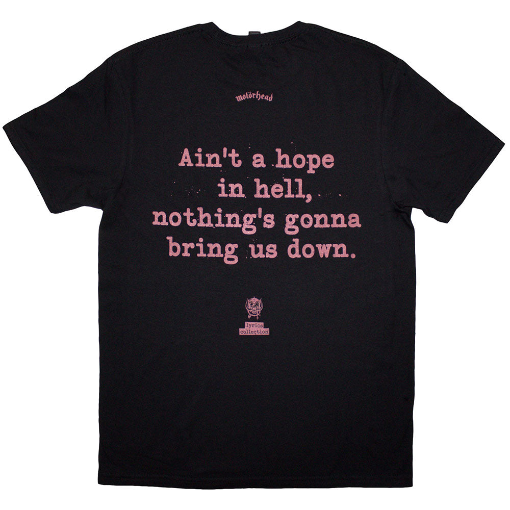 MOTORHEAD Attractive T-Shirt, Bomber Lyric