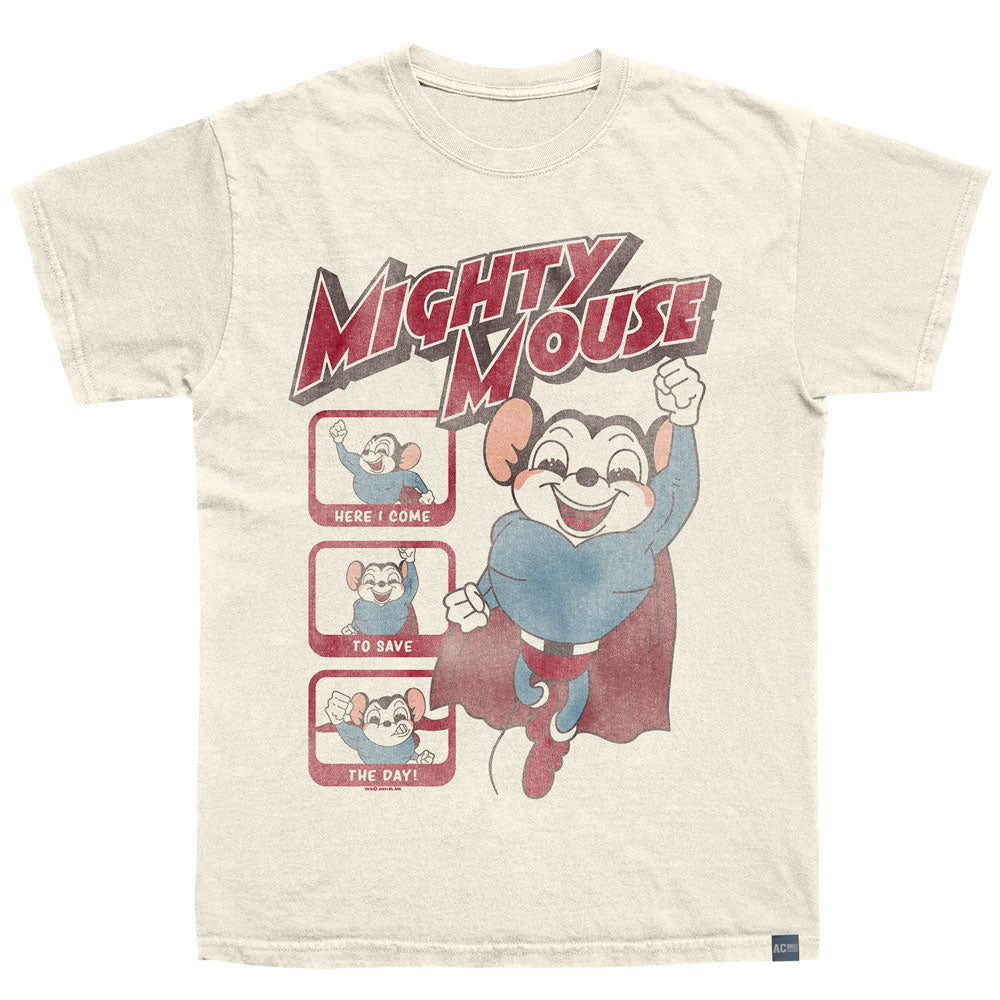 MIGHTY MOUSE Made in USA T-Shirt, HERE I COME