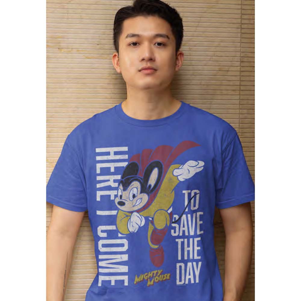 MIGHTY MOUSE Eye-Catching T-Shirt, SAVE THE DAY