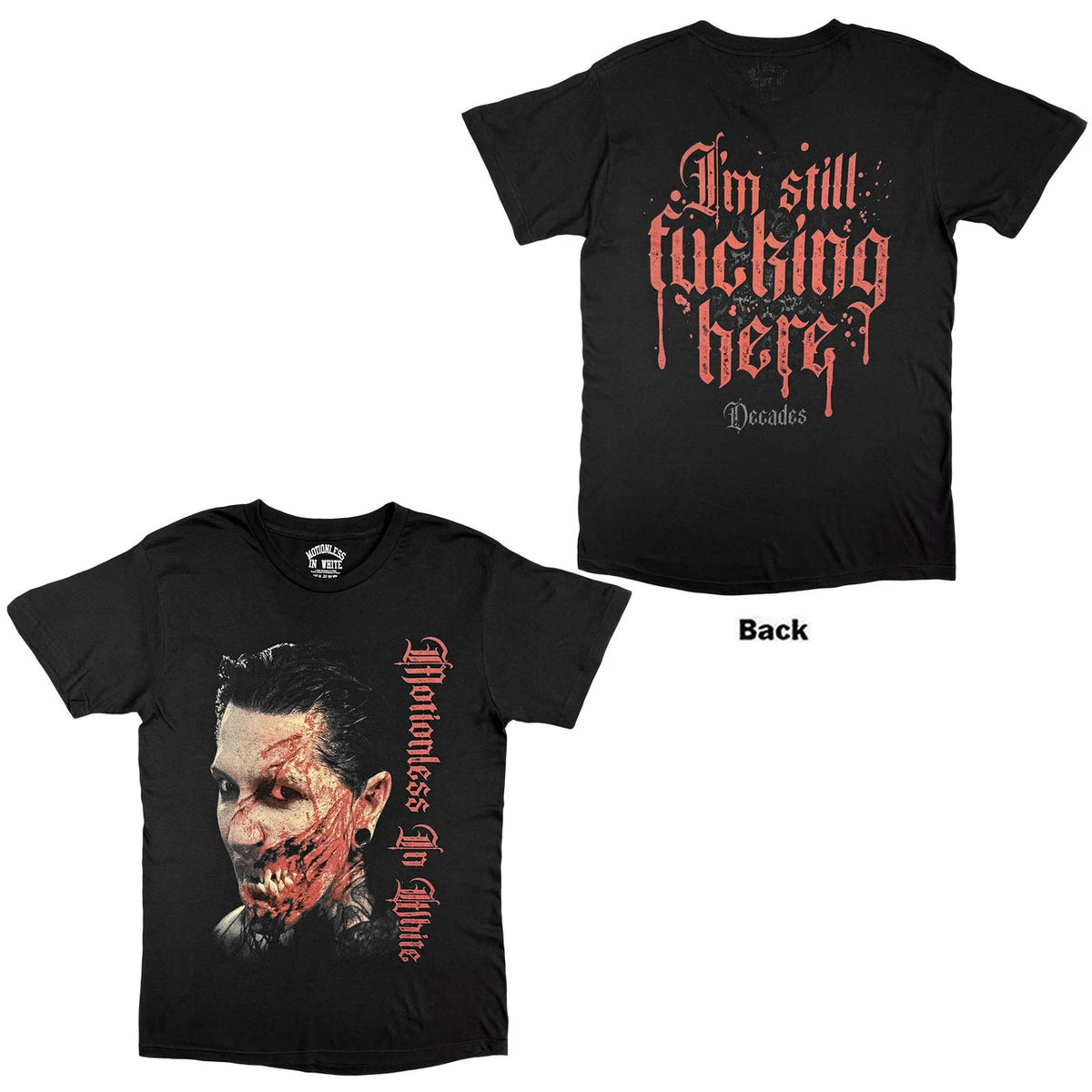 MOTIONLESS IN WHITE Attractive T-Shirt, Decades