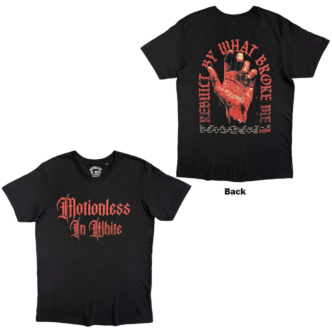 MOTIONLESS IN WHITE Attractive T-Shirt, Hand