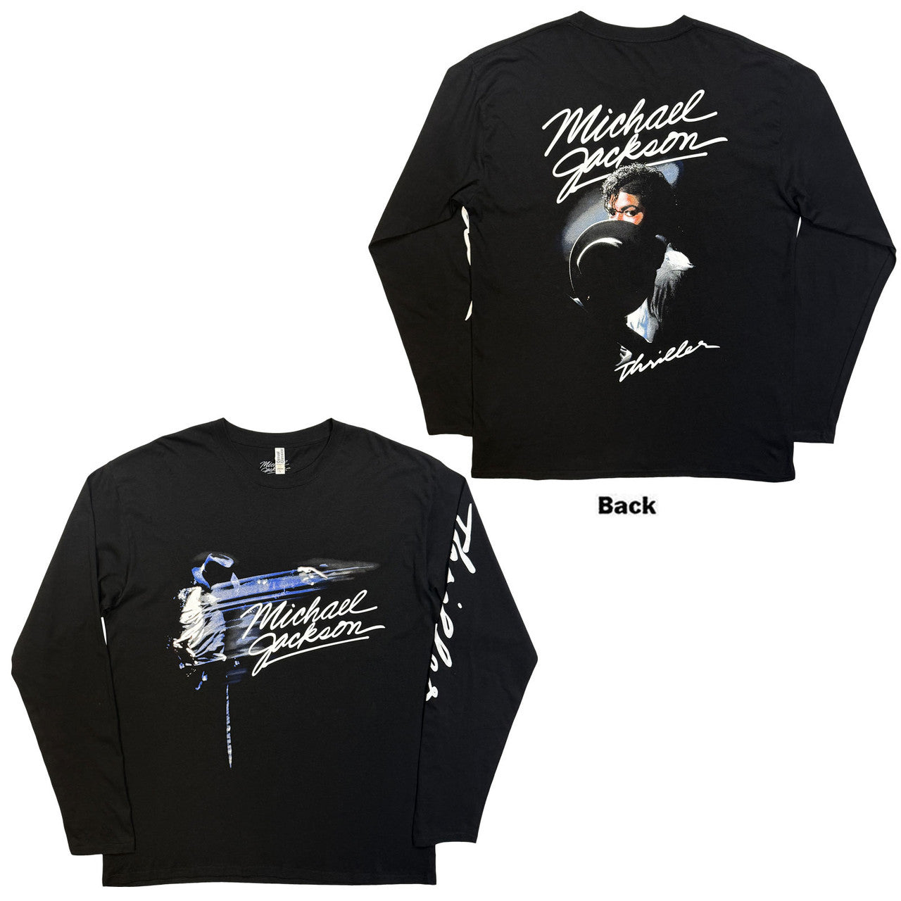 MICHAEL JACKSON Long Sleeve T-Shirt, Hat Poses