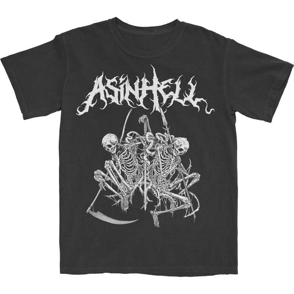 AS IN HELL Powerful T-Shirt, Skeletons