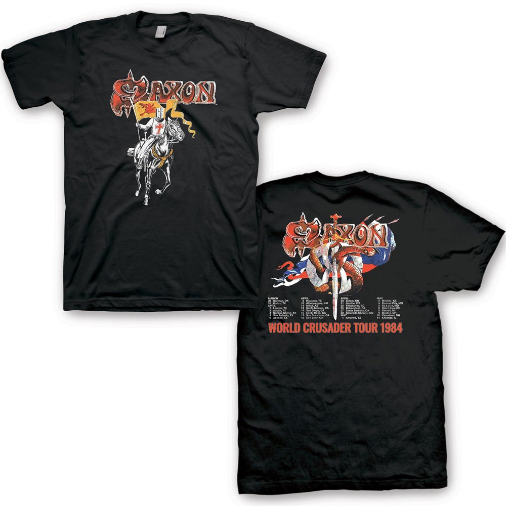 SAXON Powerful T-Shirt, Crusader Tour 1984