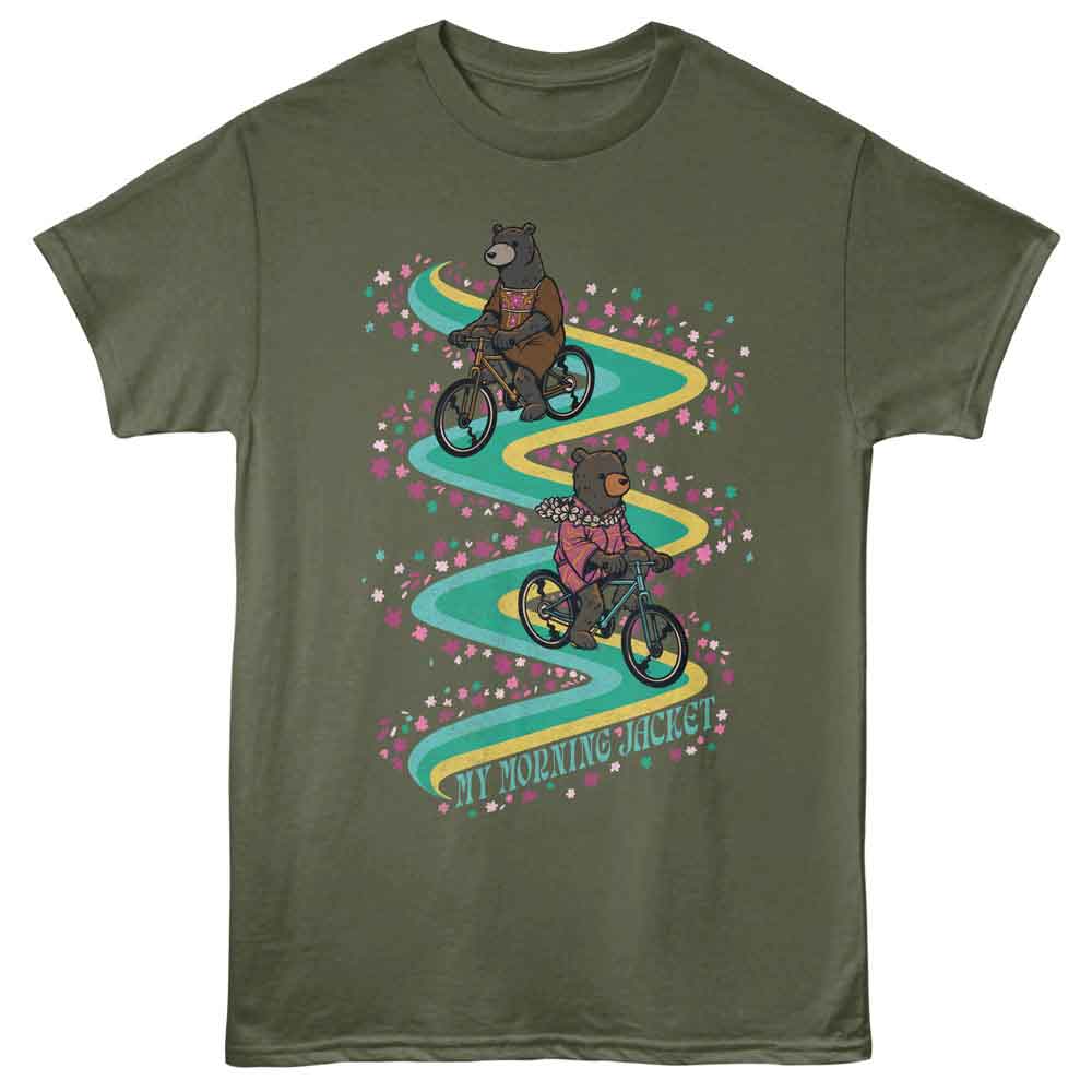 MY MORNING JACKET Eye-Catching T-Shirt, BIKING BEARS