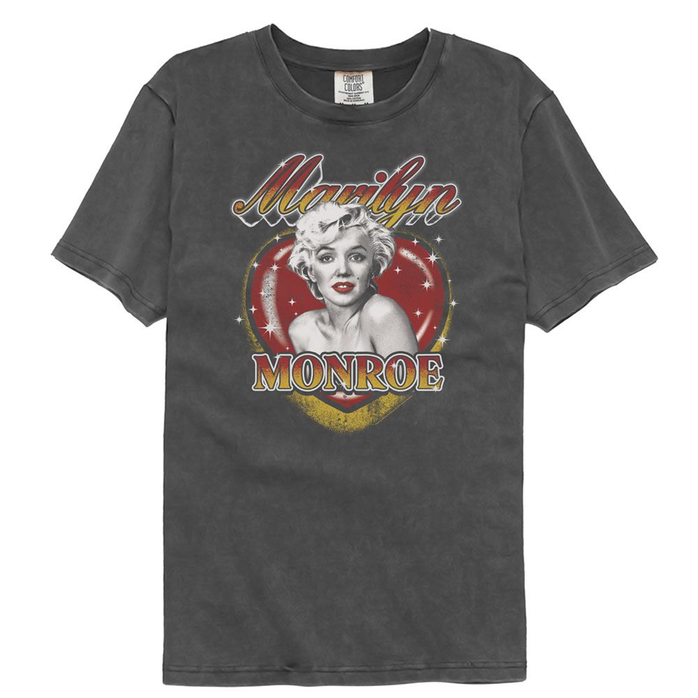 MARILYN MONROE Garment Dye T-Shirt, Sparkle Heart