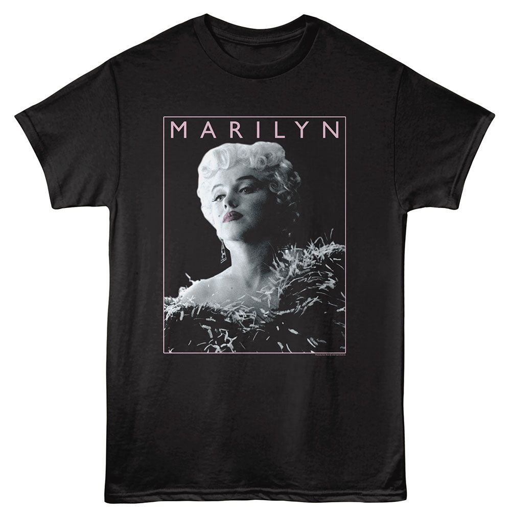 MARILYN MONROE Eye-Catching T-Shirt, Feathered Dress
