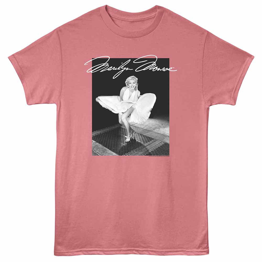 MARILYN MONROE Eye-Catching T-Shirt, WINDY SUBWAY GRATING