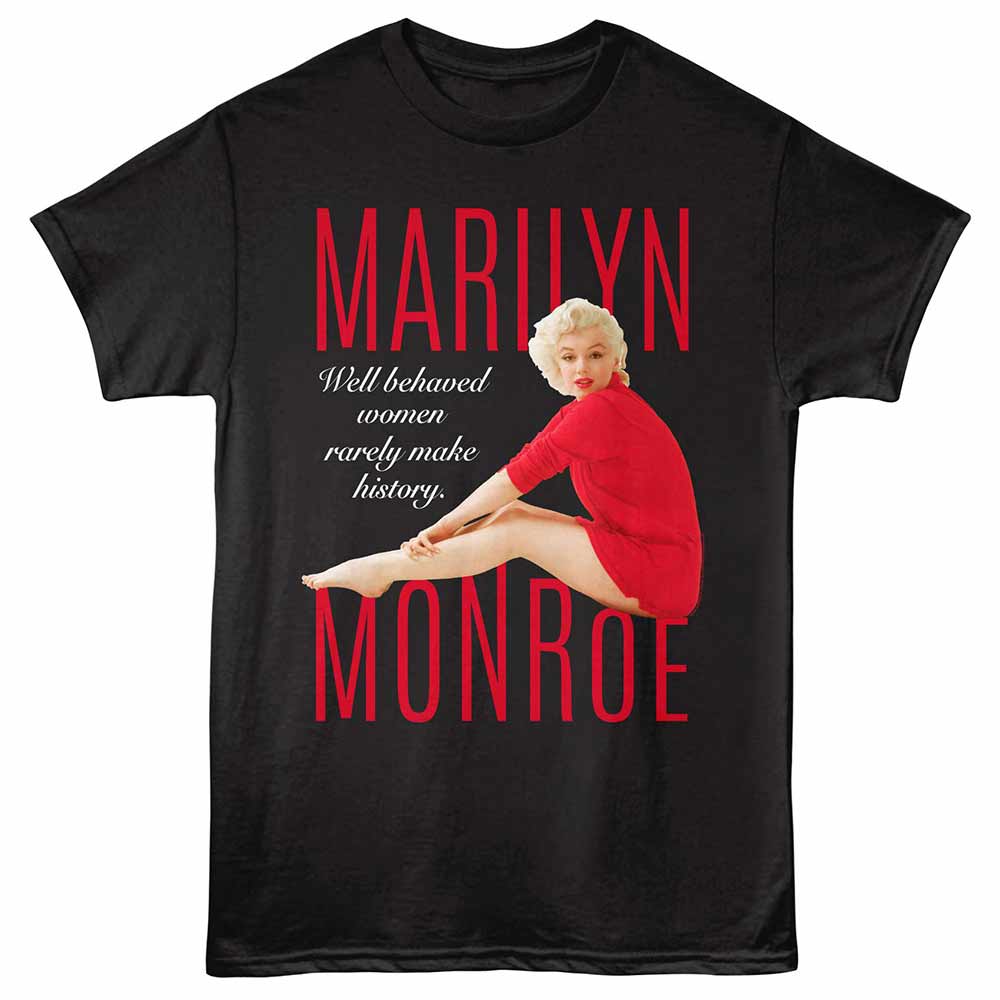 MARILYN MONROE Eye-Catching T-Shirt, WELL BEHAVED WOMEN