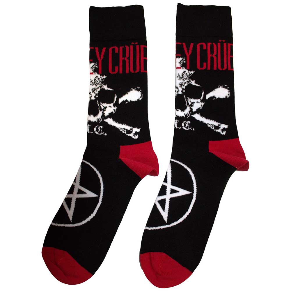 MOTLEY CRUE Unisex Ankle Socks, Skull &amp; Crossbones