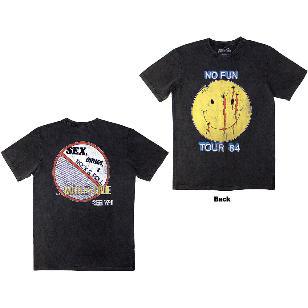 MOTLEY CRUE Stone Wash T-Shirt, No Fun Tour &