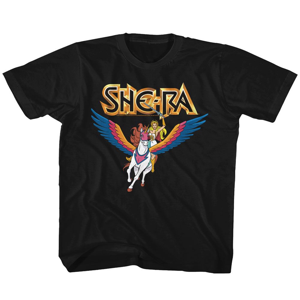 MASTERS OF THE UNIVERSE Kids T-Shirt, SHE RA AND SWIFTWIND