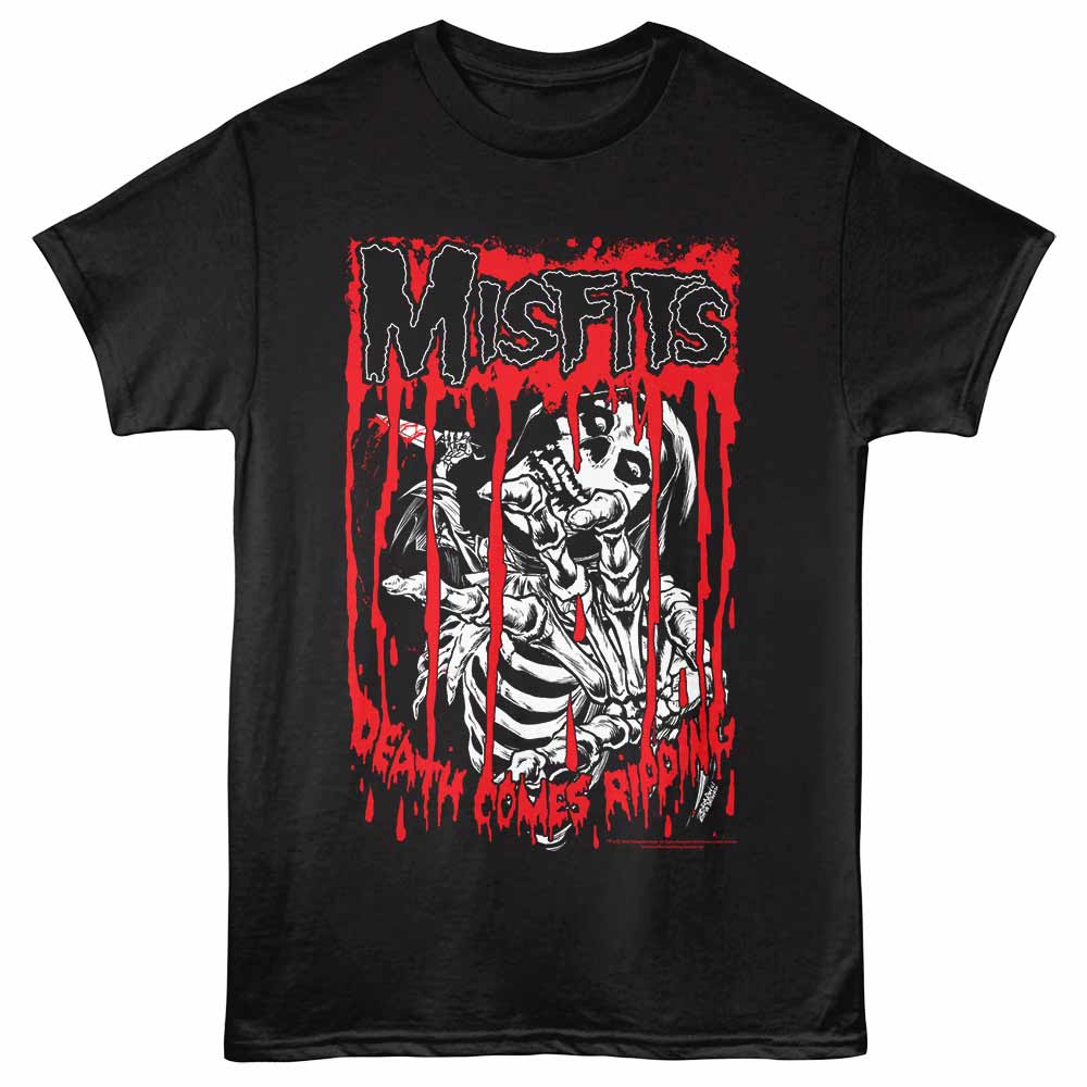 MISFITS Eye-Catching T-Shirt, DEATH COMES RIPPING