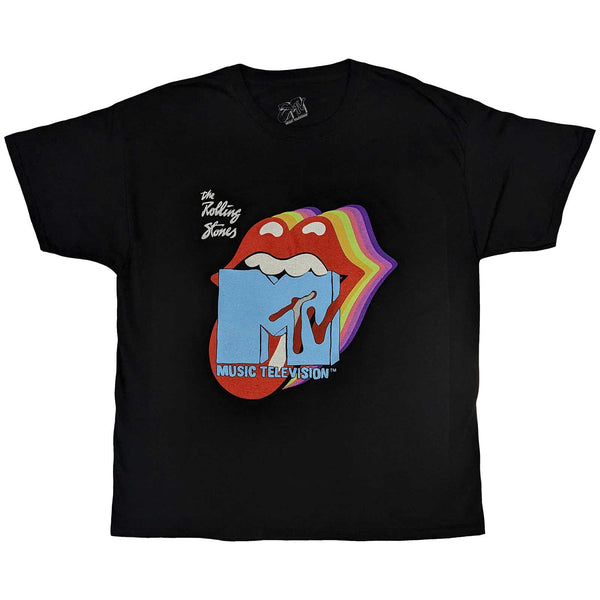 MTV Attractive T-Shirt, Rolling Stones Rainbow Shadow Tongue