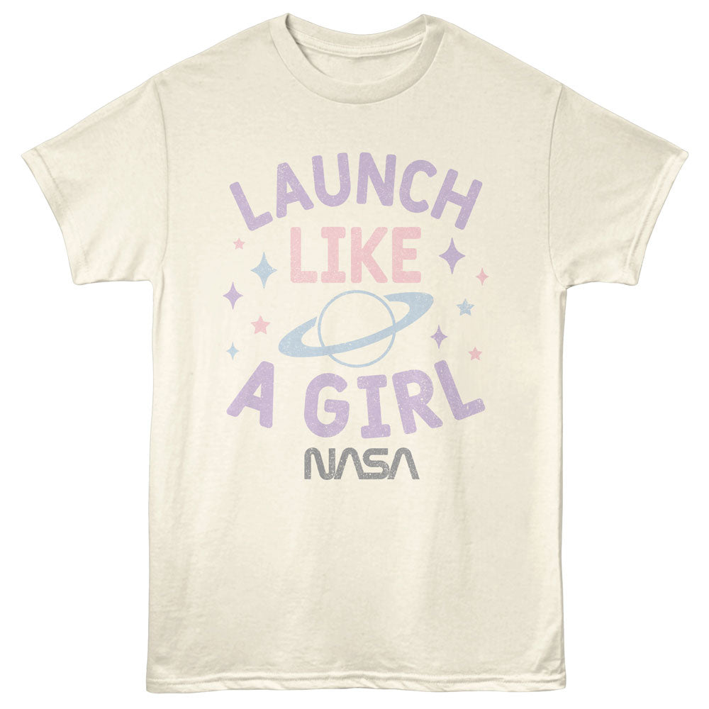 NASA Eye-Catching T-Shirt, LAUNCH LIKE A GIRL