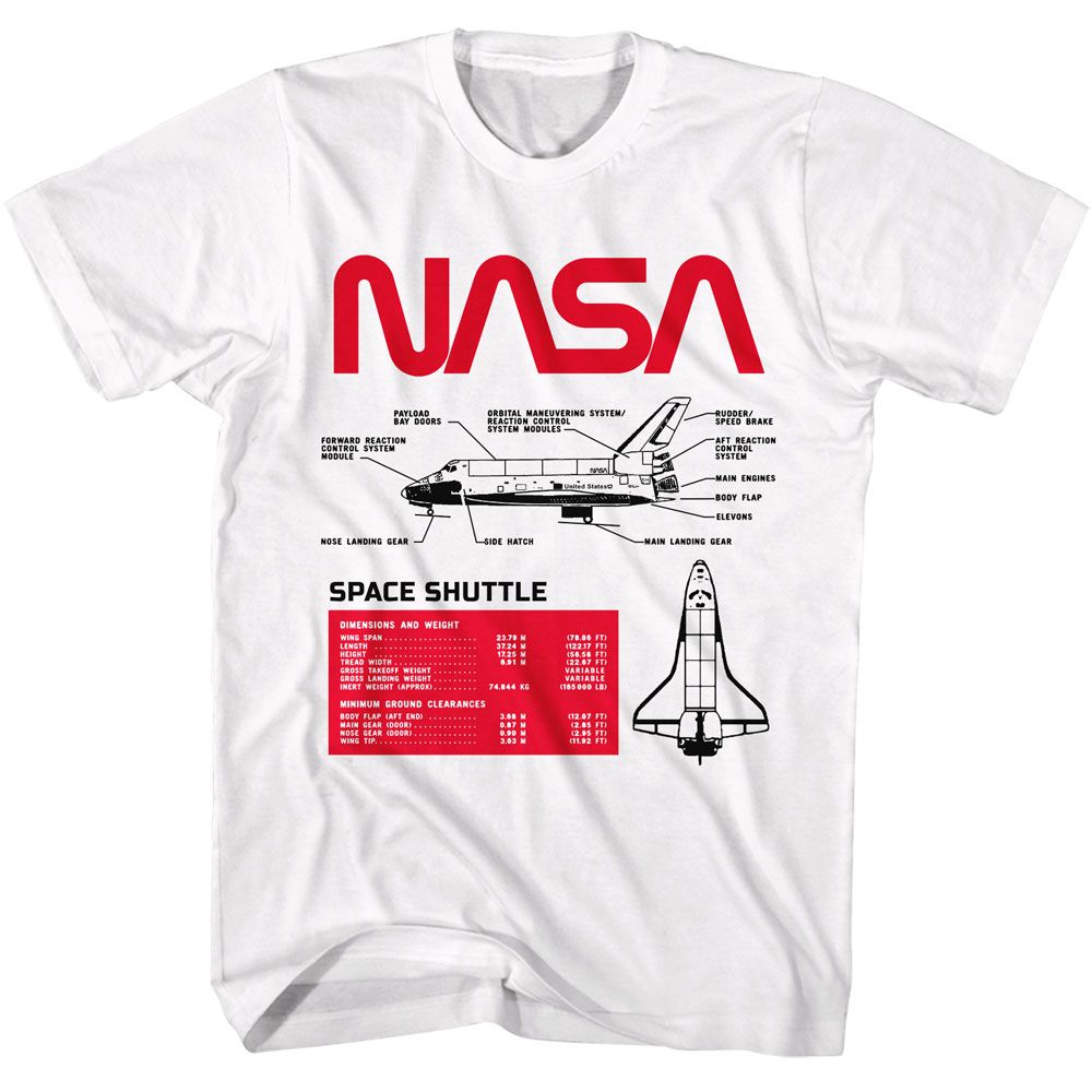 NASA Eye-Catching T-Shirt, SPACE SHUTTLE SPECS