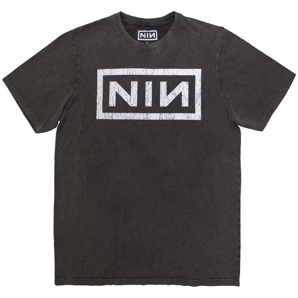 NINE INCH NAILS Stone Wash T-Shirt, Classic Logo