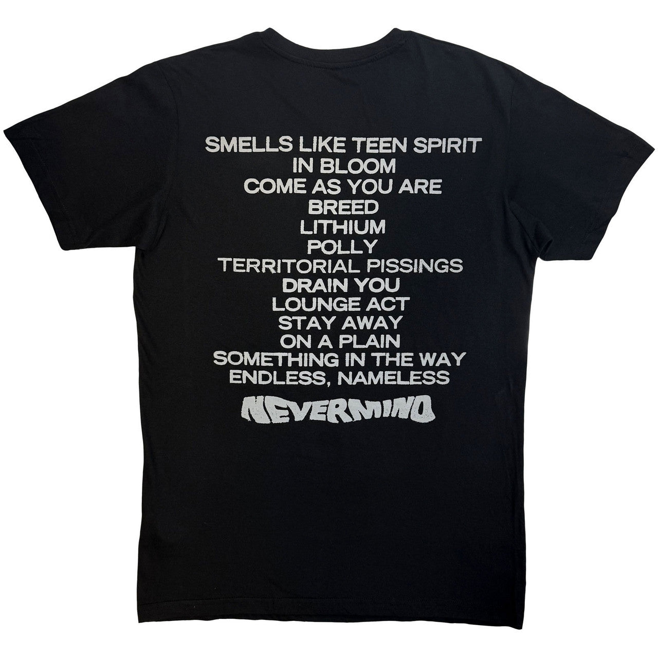 NIRVANA Carbon T-Shirt, Nevermind Tracklist