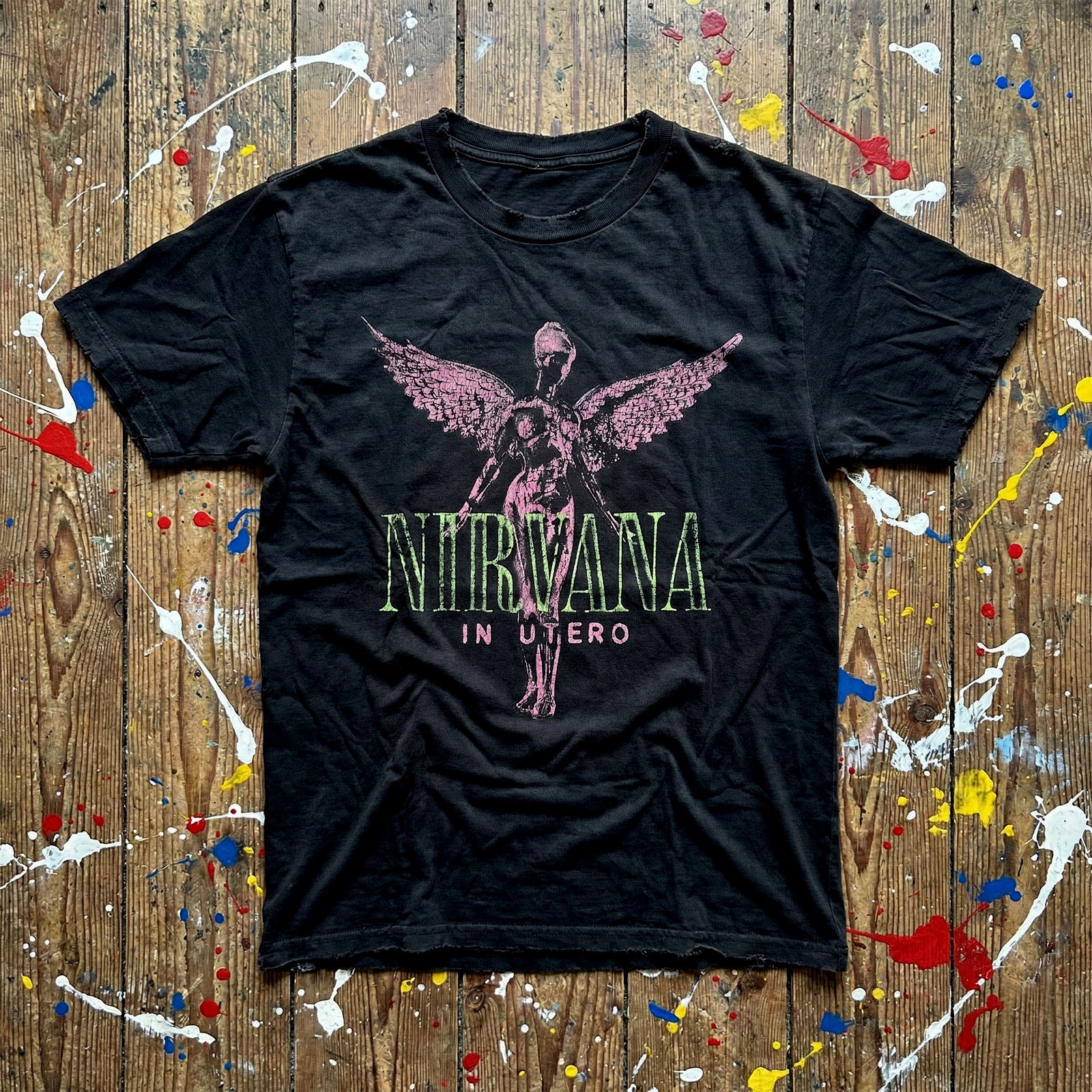 NIRVANA Carbon T-Shirt, In Utero Purple Angel