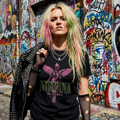 NIRVANA Carbon T-Shirt, In Utero Purple Angel