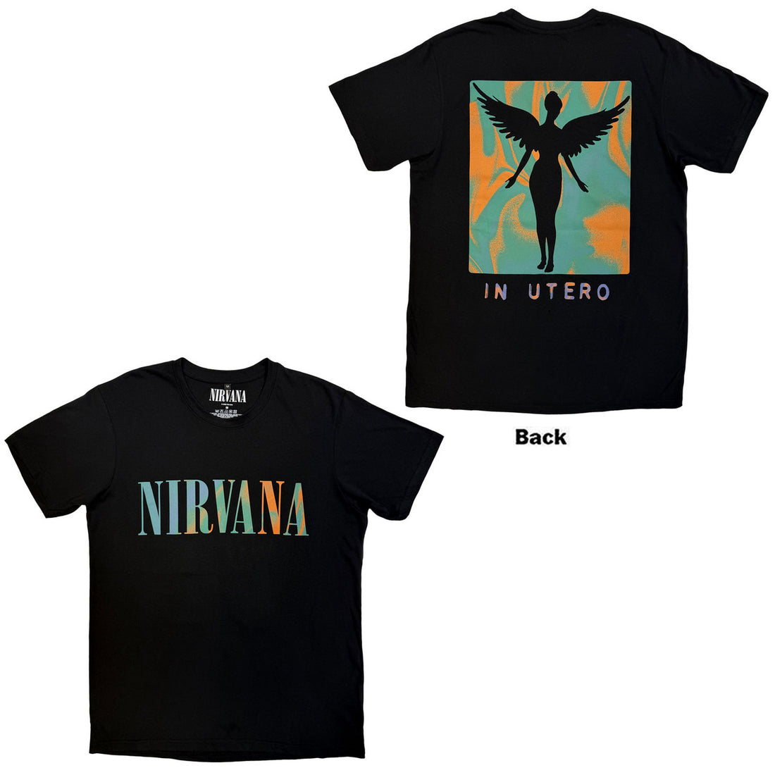 NIRVANA Carbon T-Shirt, In Utero Angel Swirl