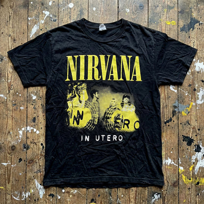 NIRVANA Carbon T-Shirt, In Utero Band Photo