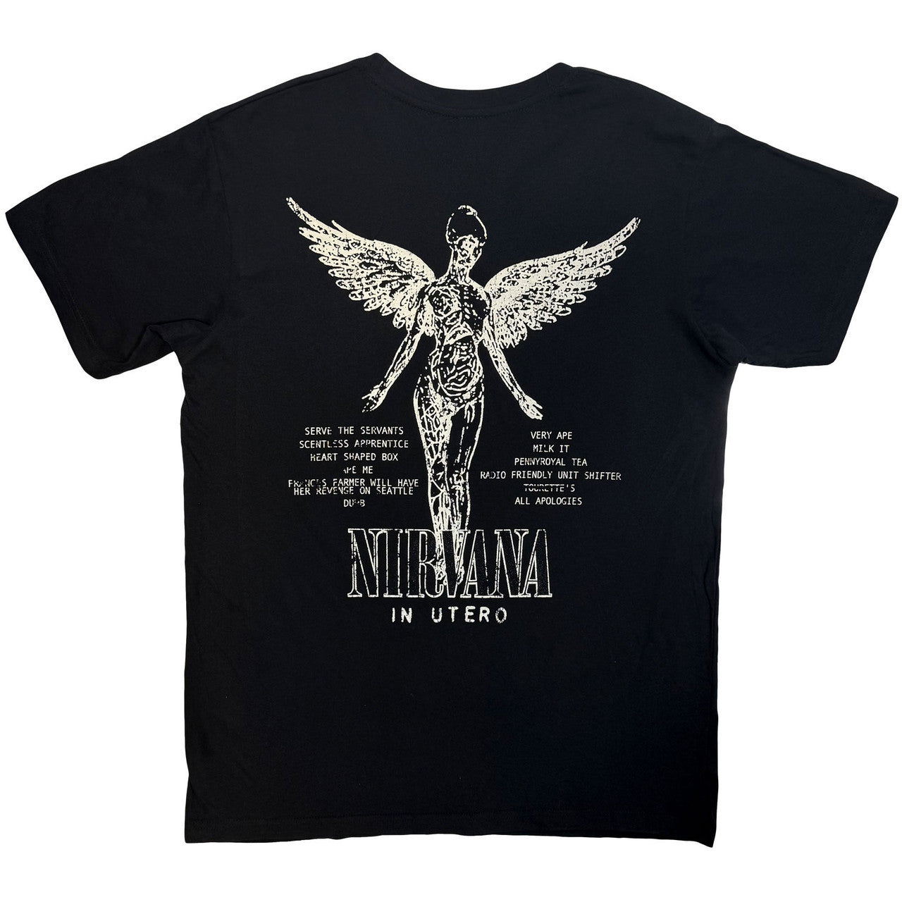 NIRVANA Carbon T-Shirt, In Utero Tracklist