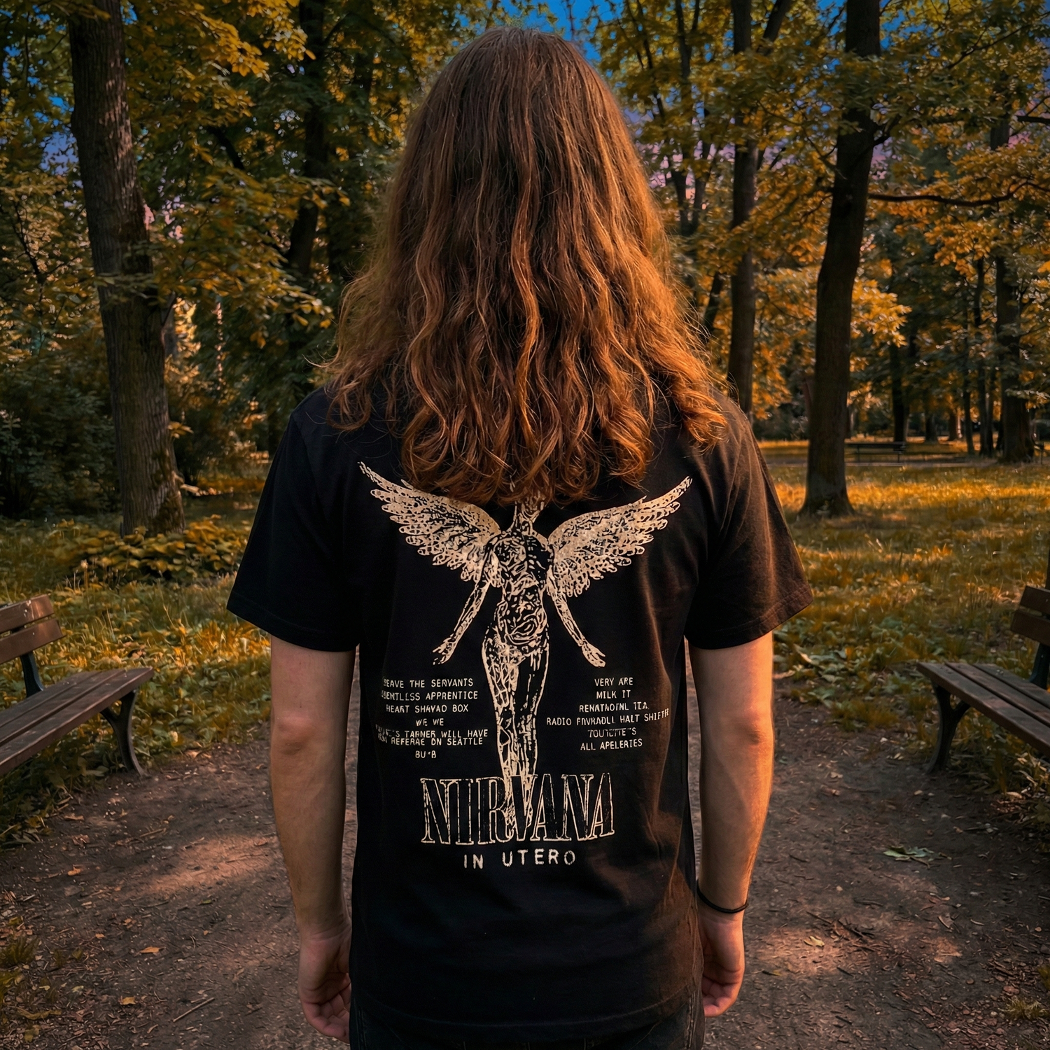 NIRVANA Carbon T-Shirt, In Utero Tracklist