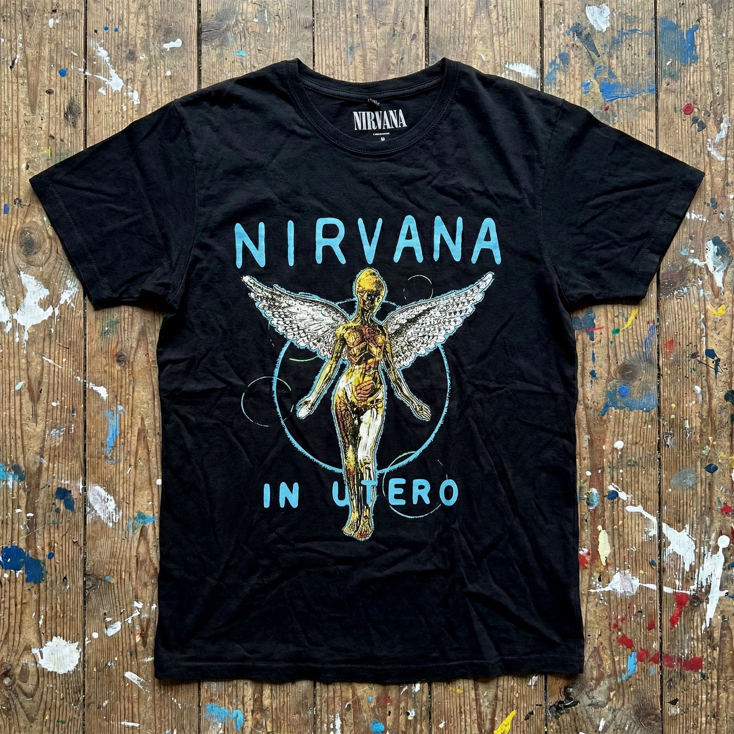 NIRVANA Carbon T-Shirt, In Utero Neon Blue