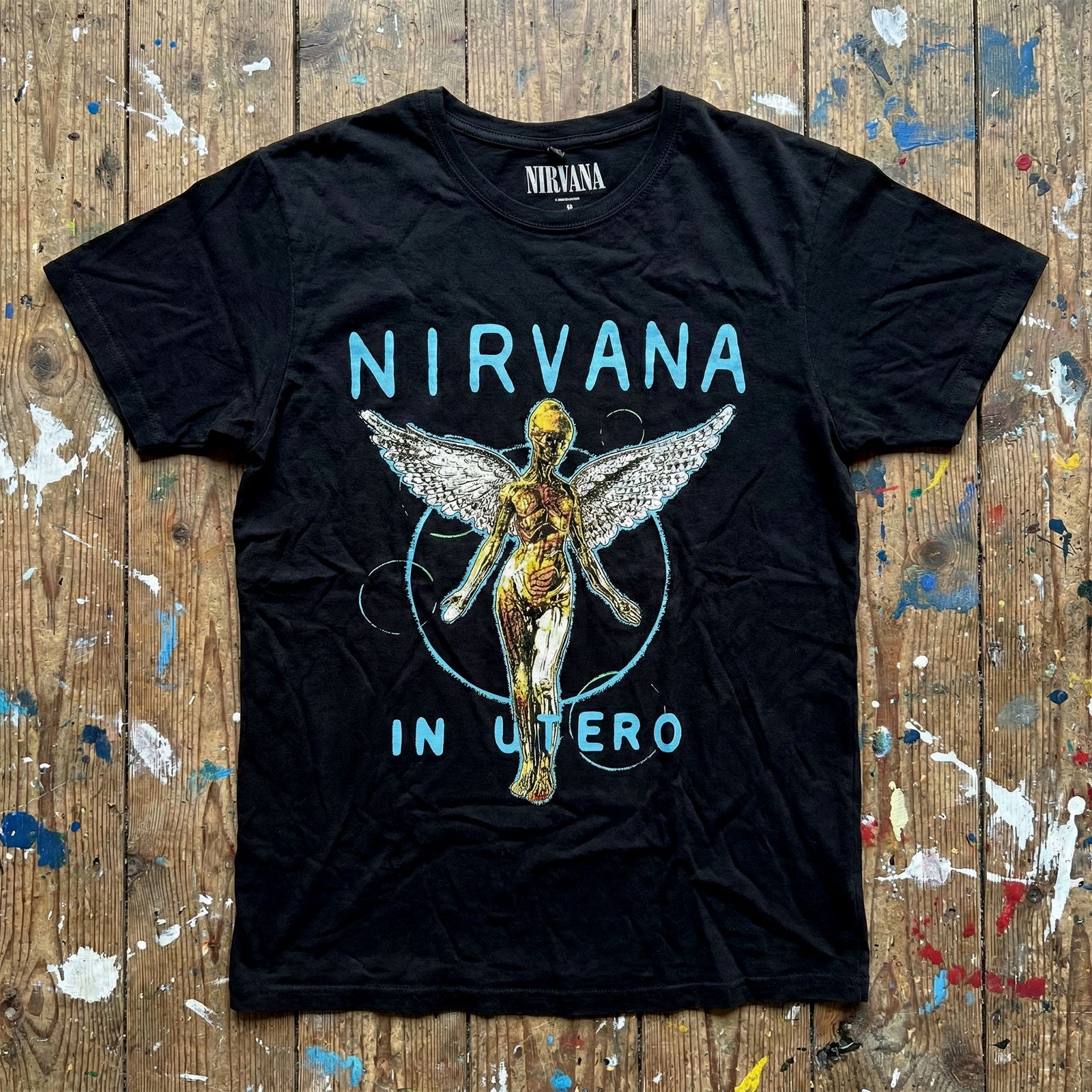 NIRVANA Carbon T-Shirt, In Utero Neon Blue
