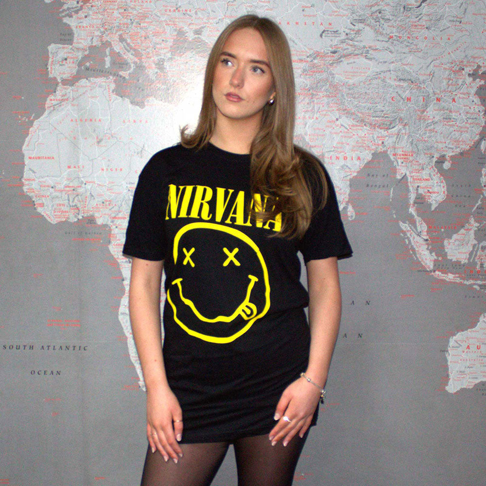 NIRVANA Attractive Dress, Yellow Happy Face