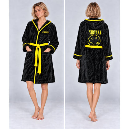 Nirvana Bathrobe Yellow Happy Face