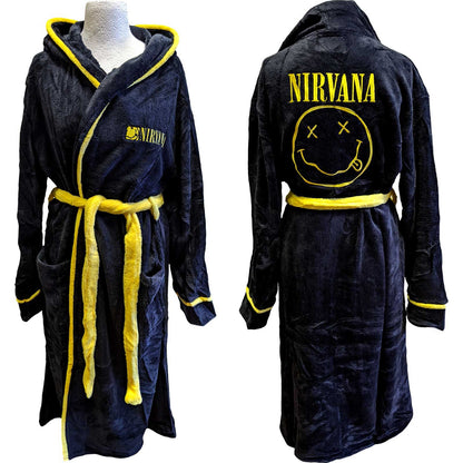 NIRVANA Attractive Bathrobe, Yellow Happy Face