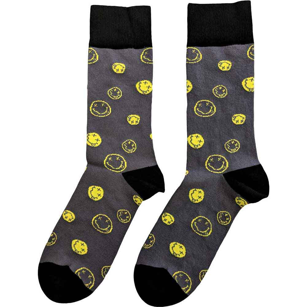 NIRVANA Unisex Ankle Socks, Mixed Happy Faces