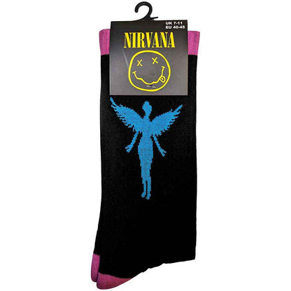 NIRVANA Unisex Ankle Socks, In Utero Blue Angel