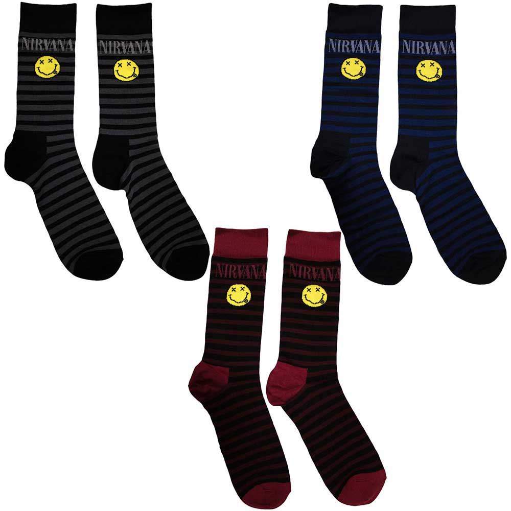 NIRVANA Unisex Ankle Socks, Smile Stripes